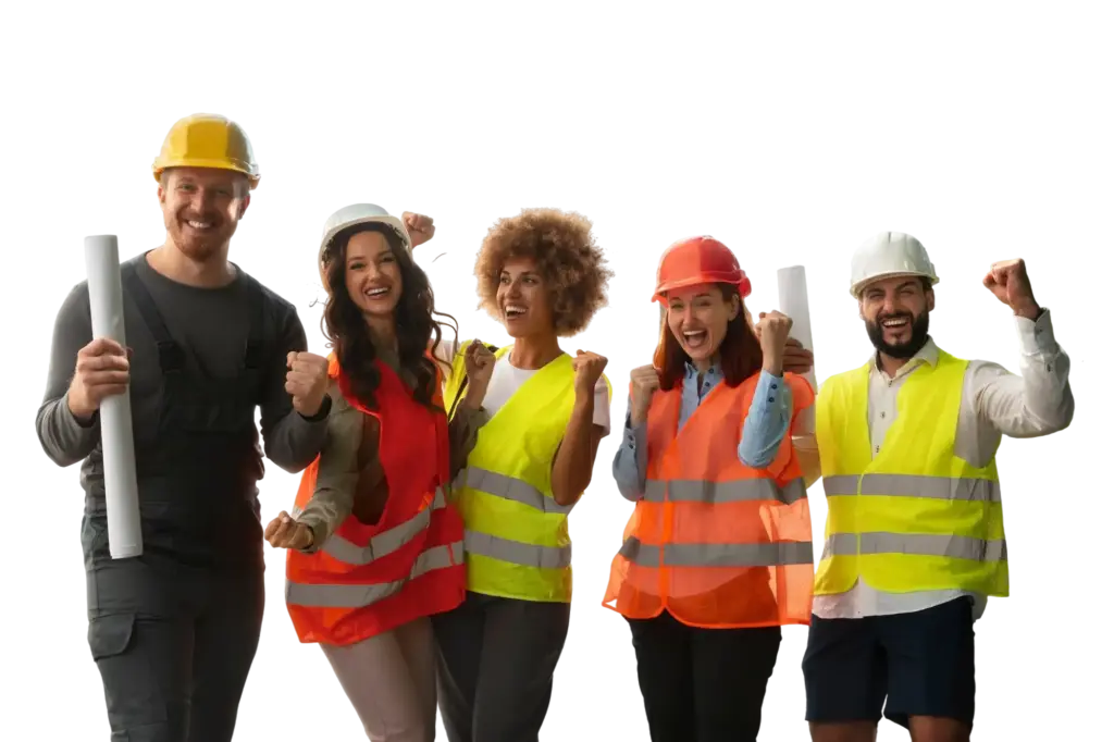 Team von Bauingenieuren